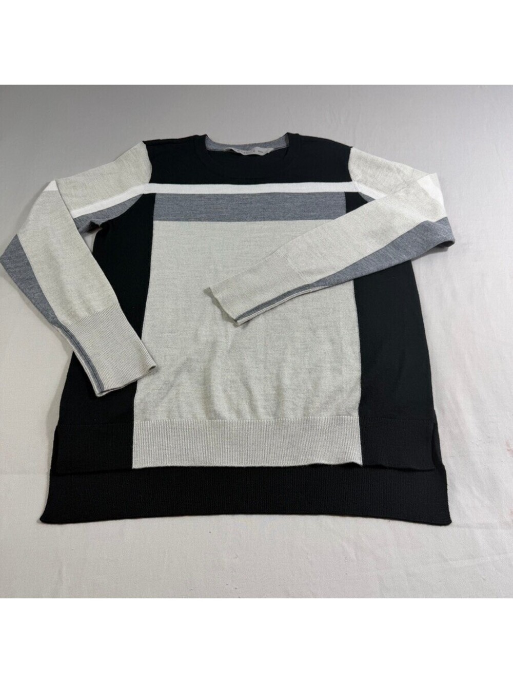 Athleta Color Block Merino Wool Blend sweater
